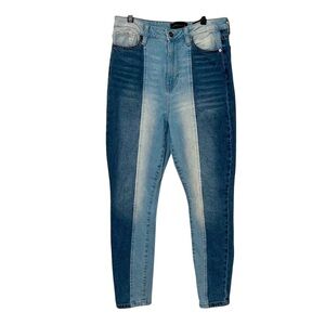 Kendall + Kylie the ultra babe skinny blue block color jean size 11/30